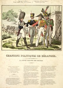 La Sainte Alliance des Nations, de Chansons Politiques de Béranger, 1815-1818 - Belgian School