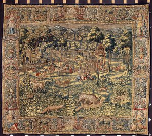 La tapisserie de chasse des manufactures de Bruxelles. 16ème siècle Gênes, Musei di Strada Nuova - Belgian School