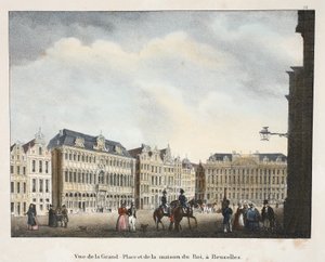 Vue de la Grand Place et de la maison du Roi, à Bruxelles