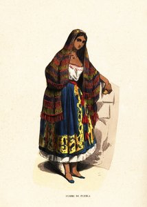 Femme de la ville de Puebla, Mexique - Belgian School