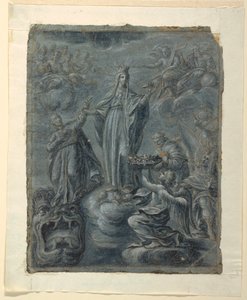 Dessin, Recto : Couronnement de la Vierge, vers 1630