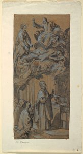 Dessin, Vision pendant une messe, vers 1630
