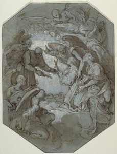 Saint Pierre et les anges reçoivent une âme au paradis - Belisario Corenzio