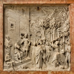 Crypte, Arche des Saints Marcellin et Pierre Exorciste, Benedetto Briosco 1506-08, La Décapitation des Saints Marcellin et Pierre - Benedetto Briosco