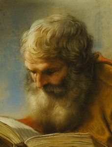 Un apôtre barbu lisant, 1712
