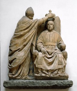 Le cardinal Latino di Carlo Orsini (1410-1477) couronne Ferdinand II d