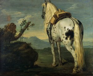 Un cheval Selle Français dans un paysage - Benigne Gagnereaux