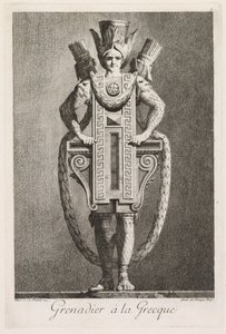 Mascarade à la Grecque: Grenadier à la Grecque, Planche 3, 1771 - Benigno Bossi