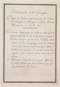 Mascarade à la Grecque : Page de titre Planche 1 - Benigno Bossi