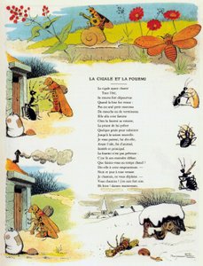 La Cigale et la Fourmi, illustration des 