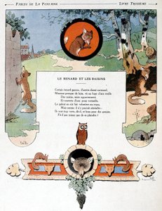 Le Renard et les Raisins, illustration des 