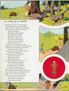 Le Lièvre et la Tortue, illustration des 