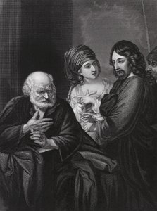 Pierre reniant le Christ (gravure) - Benjamin (after) West
