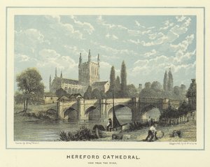 Cathédrale de Hereford, vue depuis la rivière - Benjamin Baud
