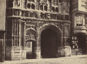 Portail de Christchurch, Canterbury, 1854, imprimé en 1857 (photo) - Benjamin Brecknell Turner