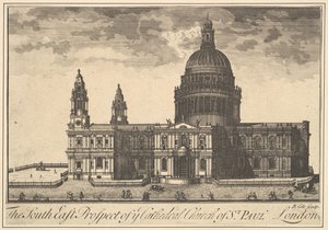 La perspective sud-est de la cathédrale Saint-Paul, Londres, 1720-30 - Benjamin Cole