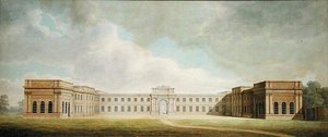 Vue en perspective de la cour de la cuisine - Benjamin Dean Wyatt