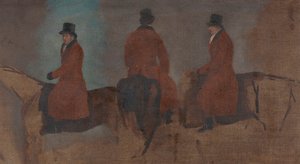 Études de cavaliers dans le champ de chasse