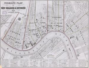 Plan de Norman de la Nouvelle-Orléans et environs - Benjamin Moore Norman