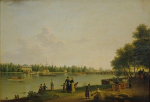 Vue de la datcha du prince Stroganov près de Saint-Pétersbourg, 1804 - Benjamin Paterssen