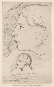 Esquisse du poète anglais John Keats du journal de l