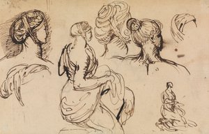 Étude de figures de femmes et de leurs coiffures - Benjamin Robert Haydon