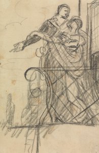 Étude de deux figures sur un balcon