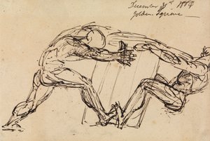 Étude de deux nus masculins