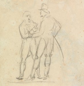 Étude de deux hommes debout, en conversation - Benjamin Robert Haydon