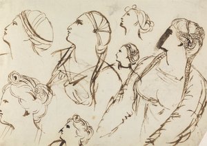 Étude des coiffures féminines - Benjamin Robert Haydon