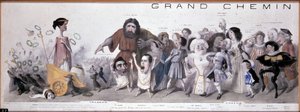 Le grand chemin de la postérité : représentation de la tragédie et de la comédie - Lithographie par Benjamin Roubaud, Maison de Balzac, Paris - Benjamin Roubaud