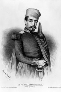 Portrait de Louis Jucault de Lamoricière (1806-1865), général français (dessin) - Benjamin Roubaud