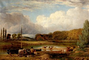 Vue à Wilford, Nottingham, vers 1830 - Benjamin Shipman