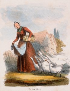 Cour de ferme, vers 1845