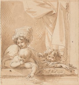 Une mère et deux enfants - Benjamin West