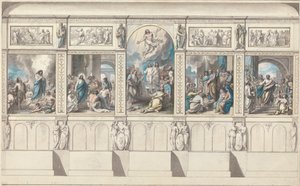 Conception pour un mur de la chapelle de la religion révélée