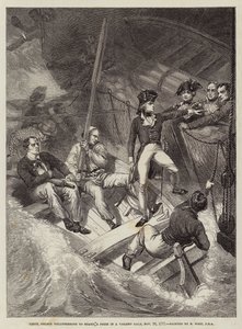 Le lieutenant Nelson se porte volontaire pour aborder un prix dans une violente tempête, 20 novembre 1777 - Benjamin West