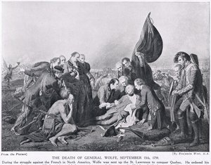 La mort du général Wolfe, 13 septembre 1759, illustration de 