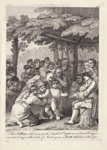 Les Indiens remettant les captifs anglais au colonel Bouquet près de son camp aux Fourches de Muskingham en Amérique du Nord en novembre 1764 - Benjamin West