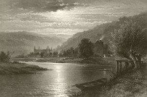 Abbaye de Tintern - Clair de lune sur la Wye