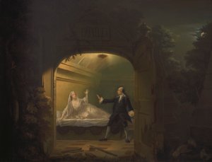 David Garrick et George Anne Bellamy dans "Roméo et Juliette", Acte V, Scène iii