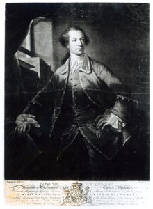 Portrait de Charles Watson-Wentworth, deuxième Marquis de Rockingham (1730-82), gravé par Richard Houston