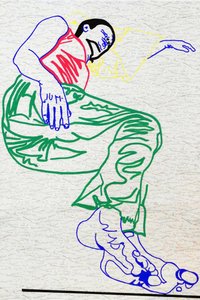 Passager 13, 2020 (acrylique sur papier japonais sérigraphié) - Benoit Erwann Boucherot