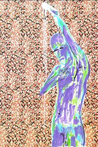Passager 14, 2020 (acrylique sur papier japonais sérigraphié)