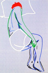 Passager 1, 2020 (acrylique sur papier japonais sérigraphié)