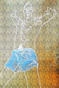 Passager 3, 2020 (acrylique sur papier japonais sérigraphié) - Benoit Erwann Boucherot