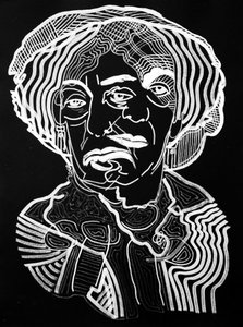 Surportrait : George Sand, 2019 (acrylique sur papier)