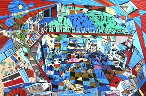 Les envahisseurs, 2000 (huile et acrylique sur toile) - Benoit Erwann Boucherot