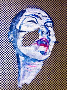 surportrait, 2022 (acrylique sur papier)
