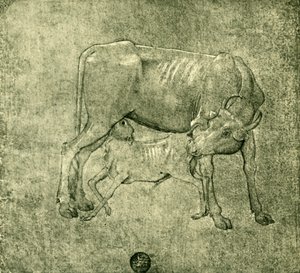 Vache et veau, milieu-fin du XVe siècle, 1943 - Benozzo Gozzoli